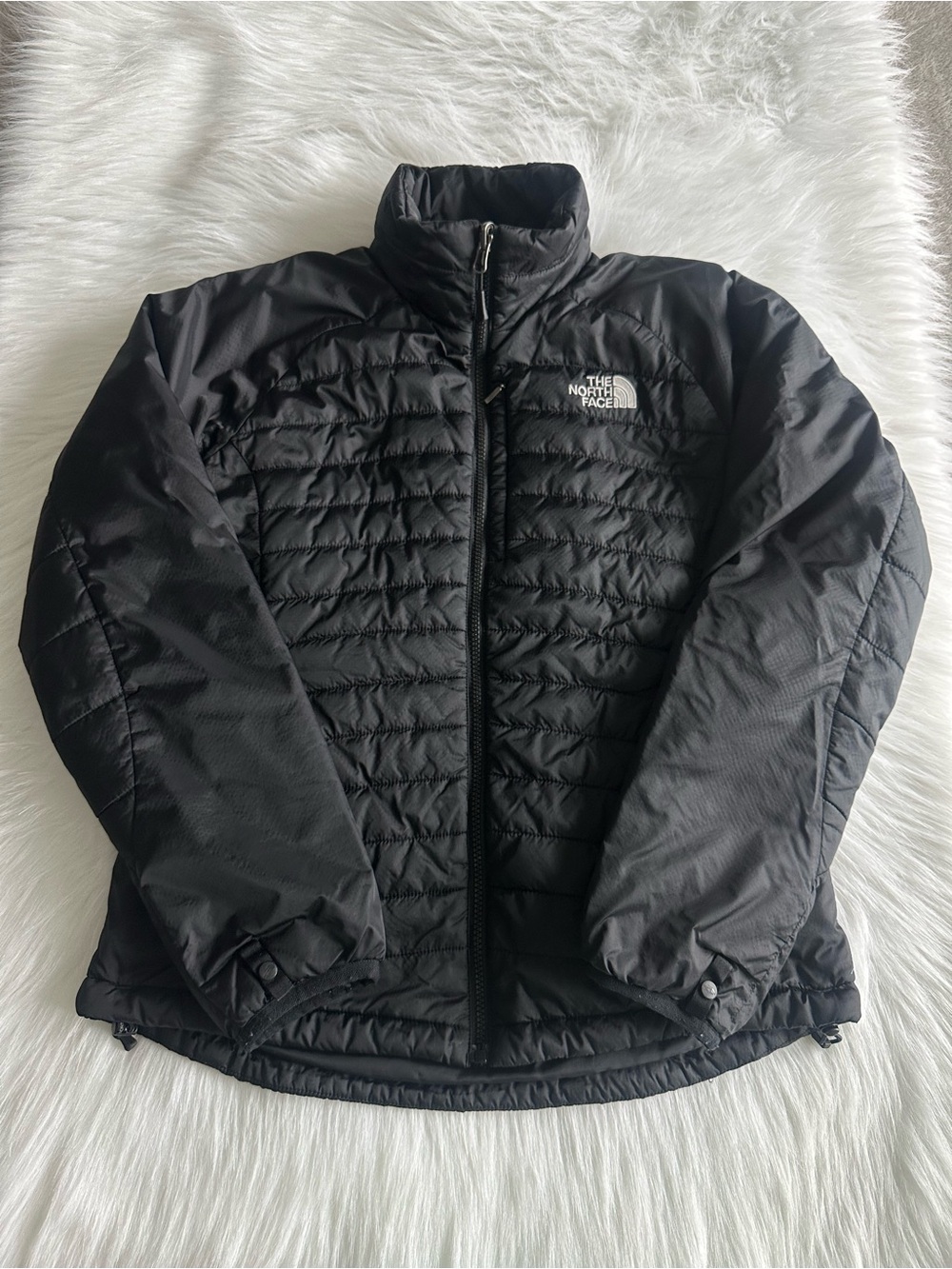 The North Face Women's Black Quilted Jacket Sz M - Picture 2 of 8